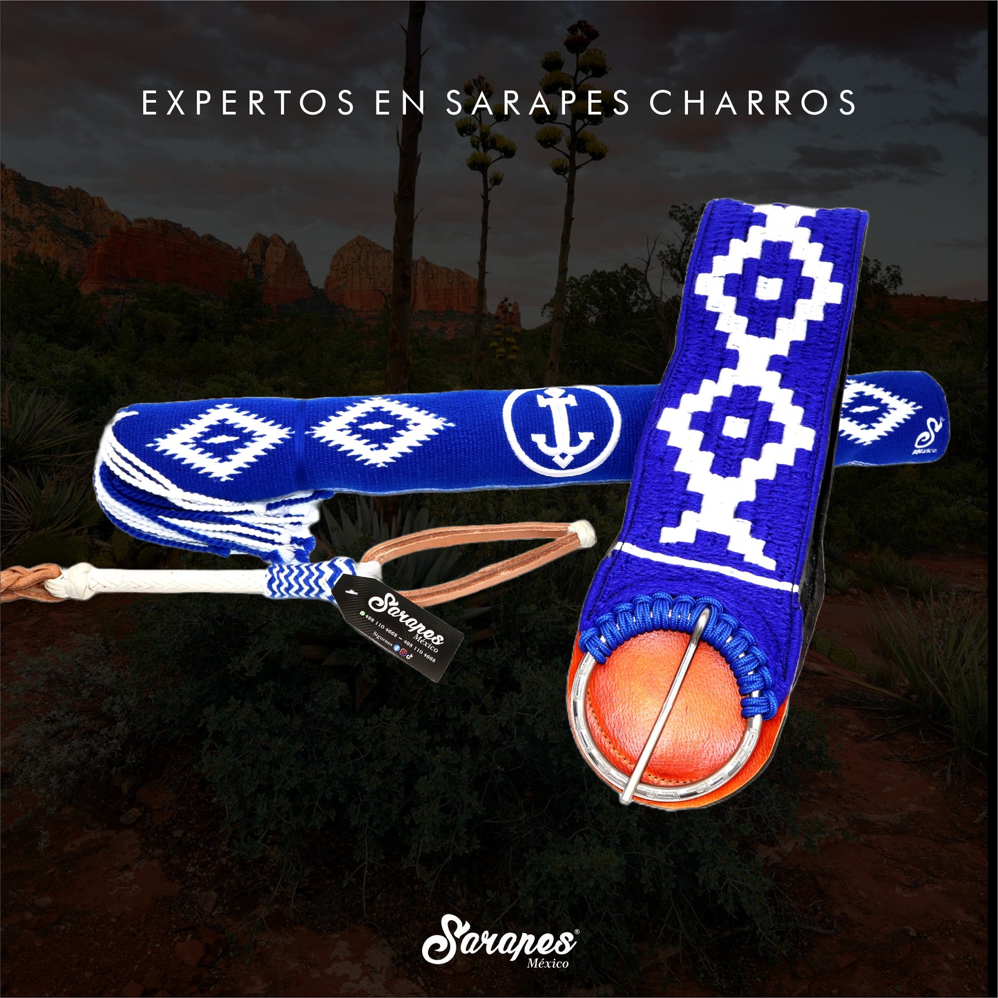 SARAPE CHARRO HACENDADO CON BORDADO 3D