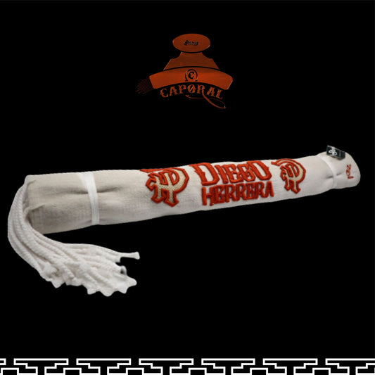 SARAPE CAPORAL PERSONALIZADO BLANCO CON BORDADO