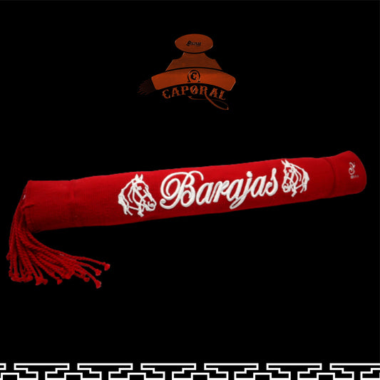 SARAPE CAPORAL PERSONALIZADO ROJO CON BORDADO