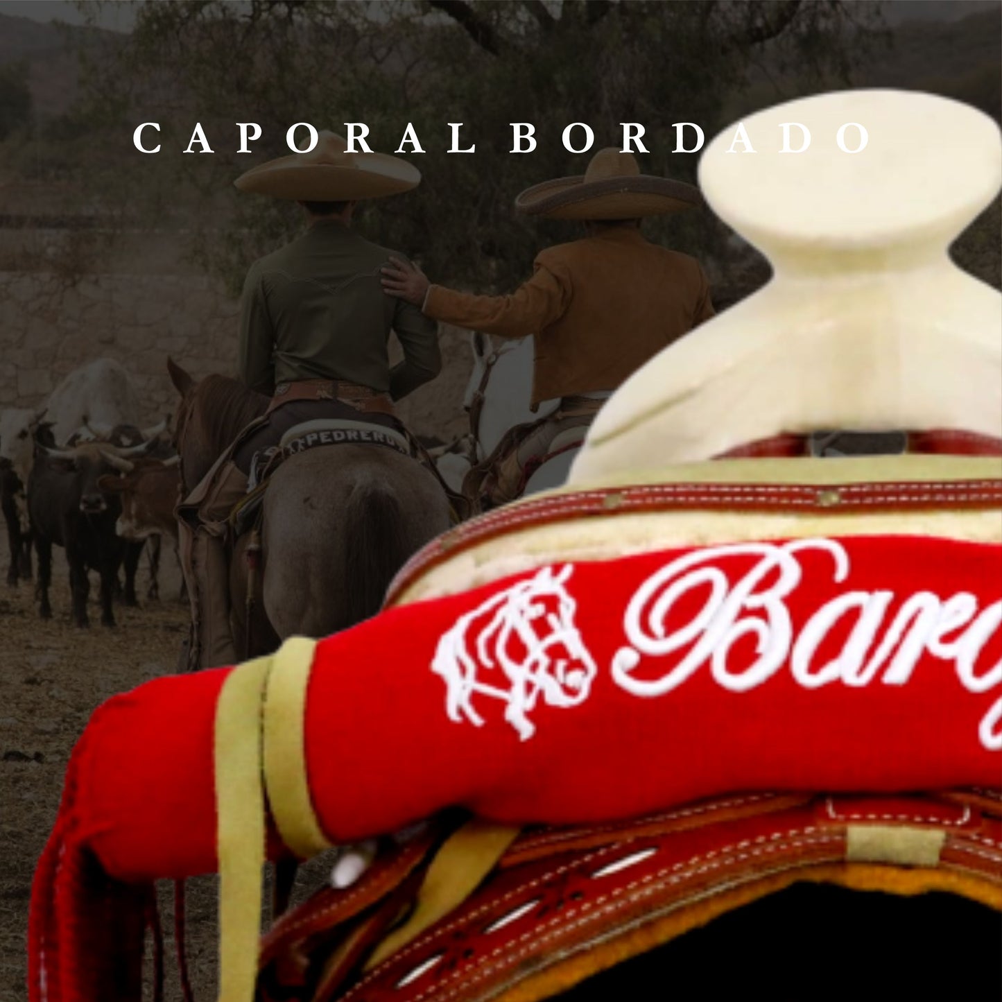 SARAPE CAPORAL PERSONALIZADO ROJO CON BORDADO