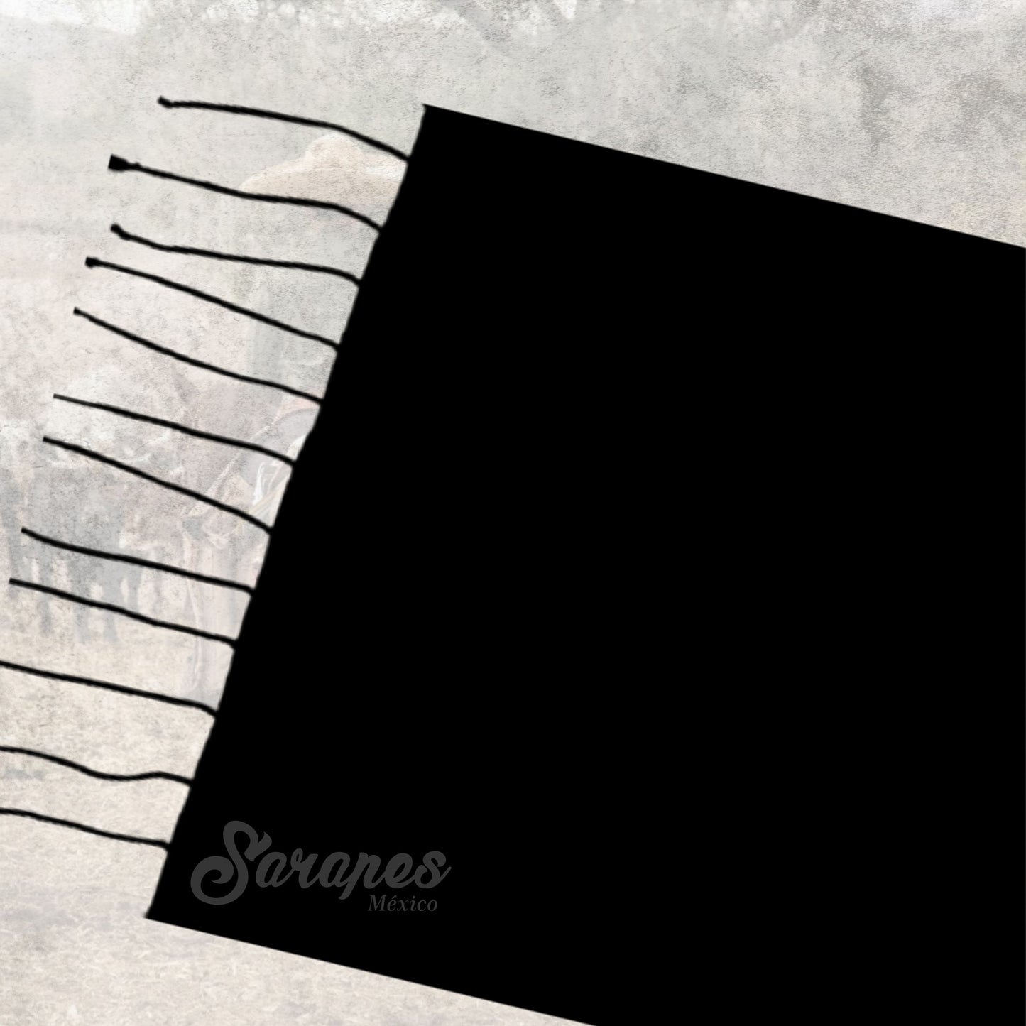 SARAPE CAPORAL BORDADO¨LISTO PARA PERSONALIZAR¨ NEGRO