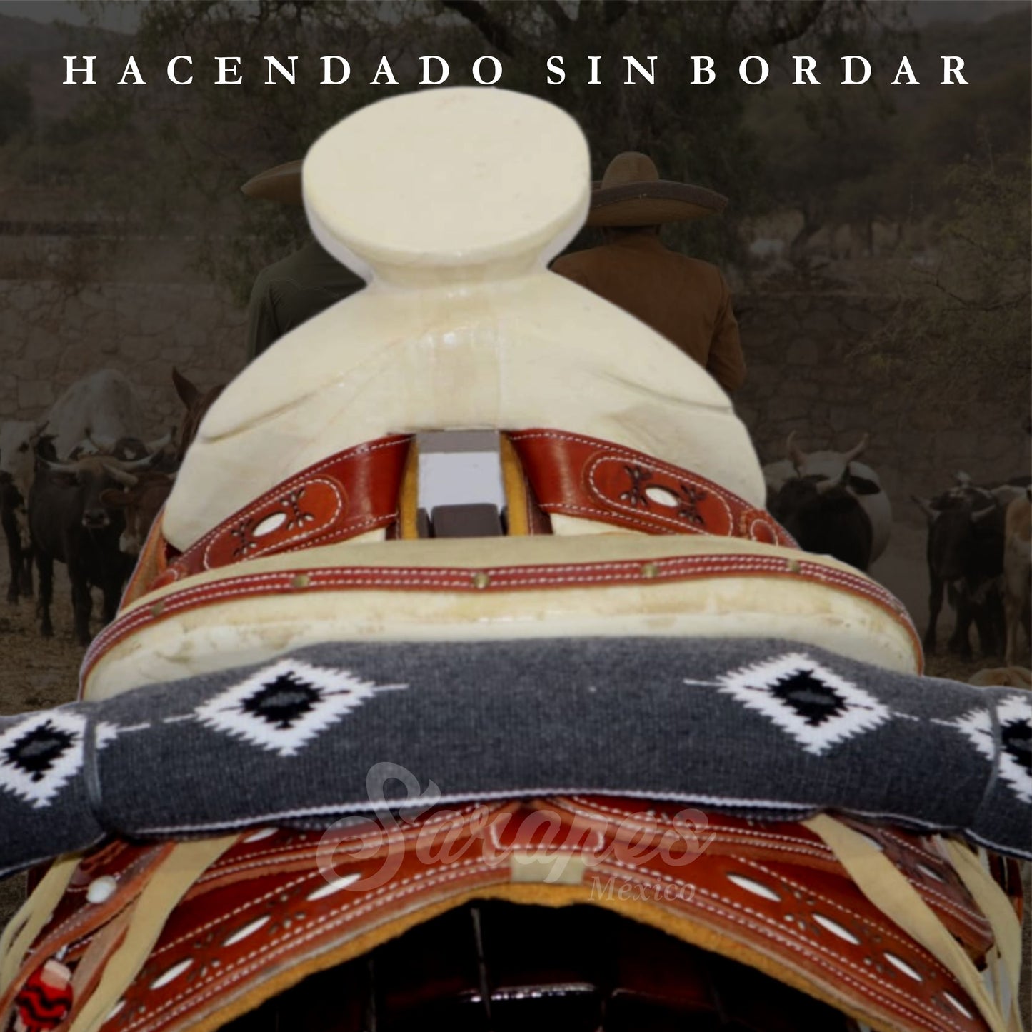 SARAPE CHARRO HACENDADO GRIS (SIN BORDAR)
