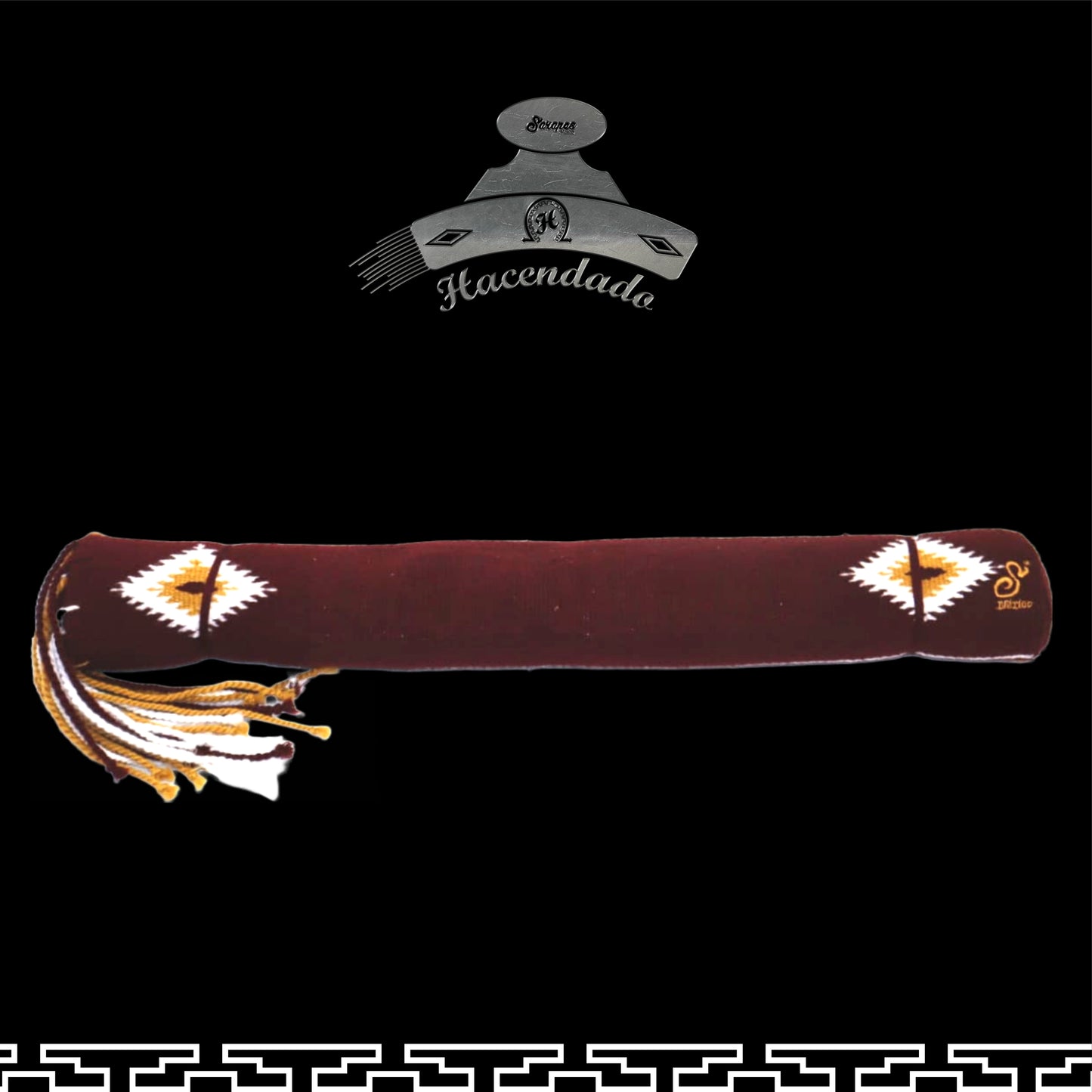 SARAPE CHARRO HACENDADO GUINDA (SIN BORDAR)