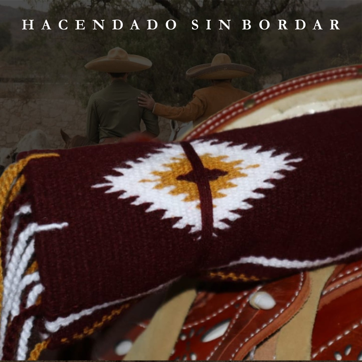 SARAPE CHARRO HACENDADO GUINDA (SIN BORDAR)