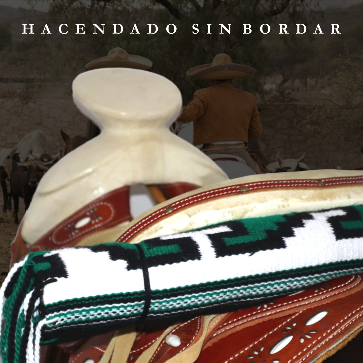 SARAPE CHARRO HACENDADO VERDE (SIN BORDAR)
