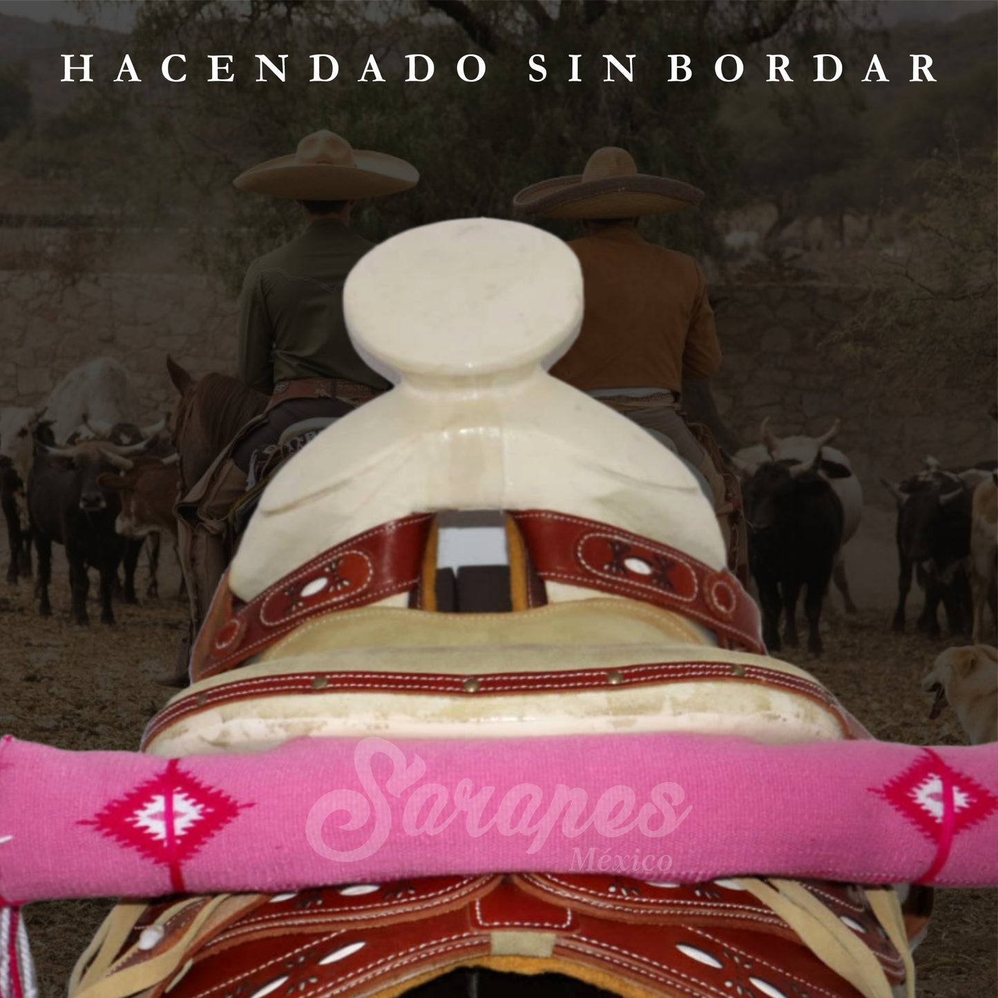SARAPE CHARRO HACENDADO ROSA (SIN BORDAR)