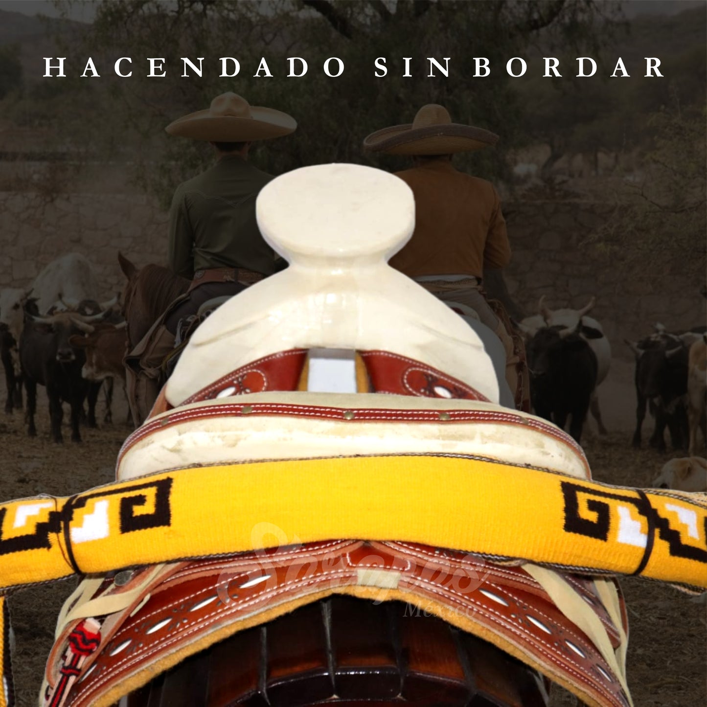 SARAPE CHARRO HACENDADO AMARILLO (SIN BORDAR)