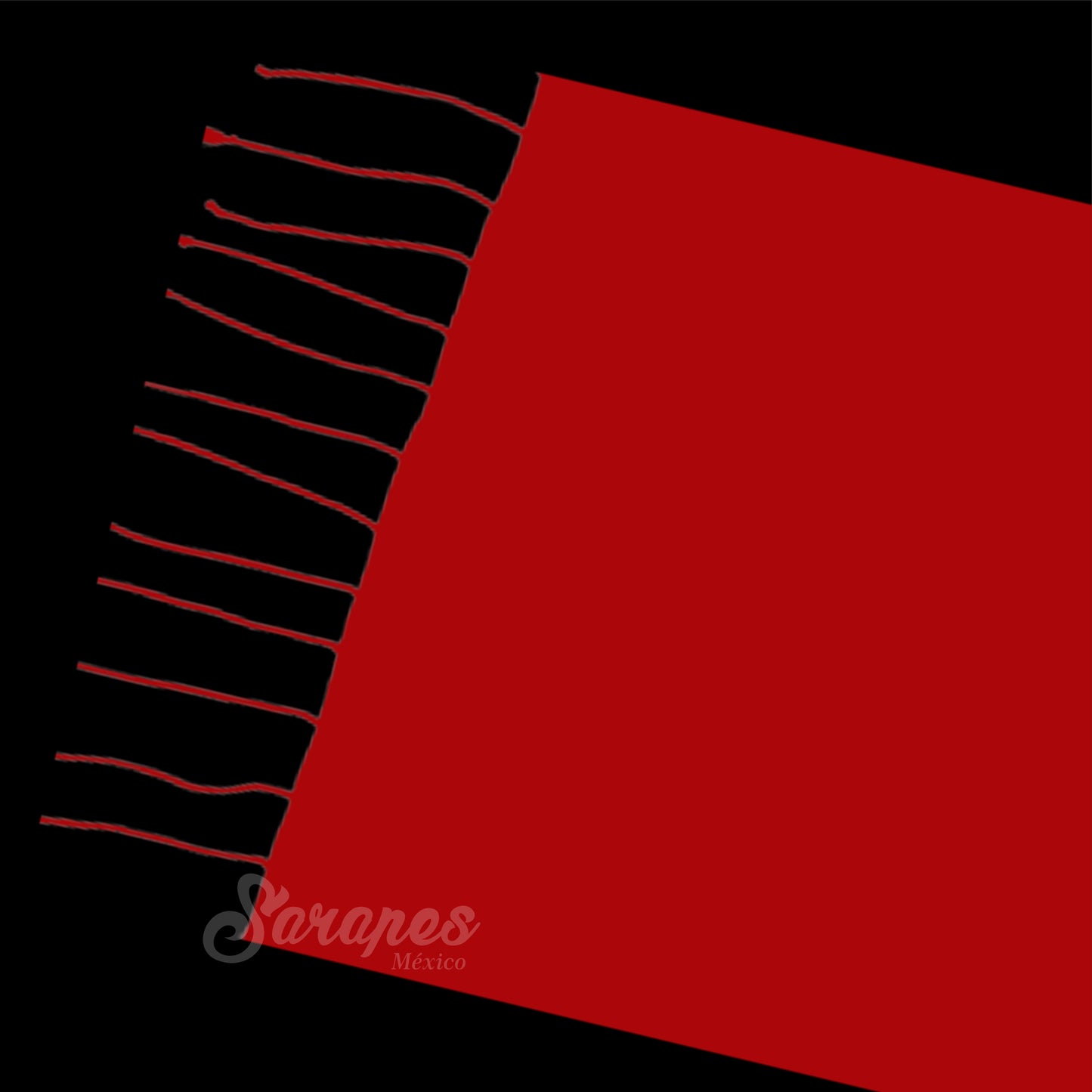 SARAPE CHARRO HACENDADO ROJO (SIN BORDAR)