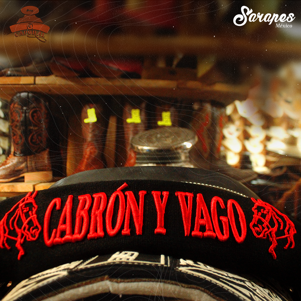 SARAPE CAPORAL "CABRÓN Y VAGO" CON BORDADO 3D