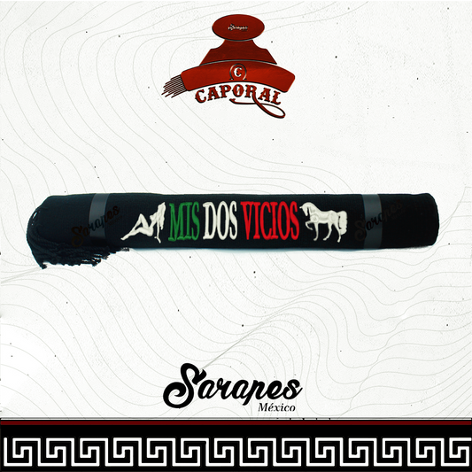 SARAPE CAPORAL "MIS DOS VICIOS" BORDADO 3D