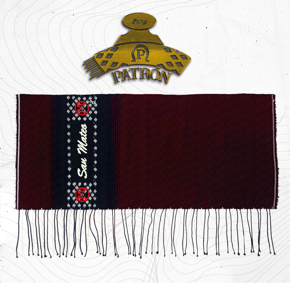 SARAPE CHARRO PATRÓN BORDADO DE ALTA GAMA VARIOS COLORES (AGREGA TU FIERRO GANADERO)