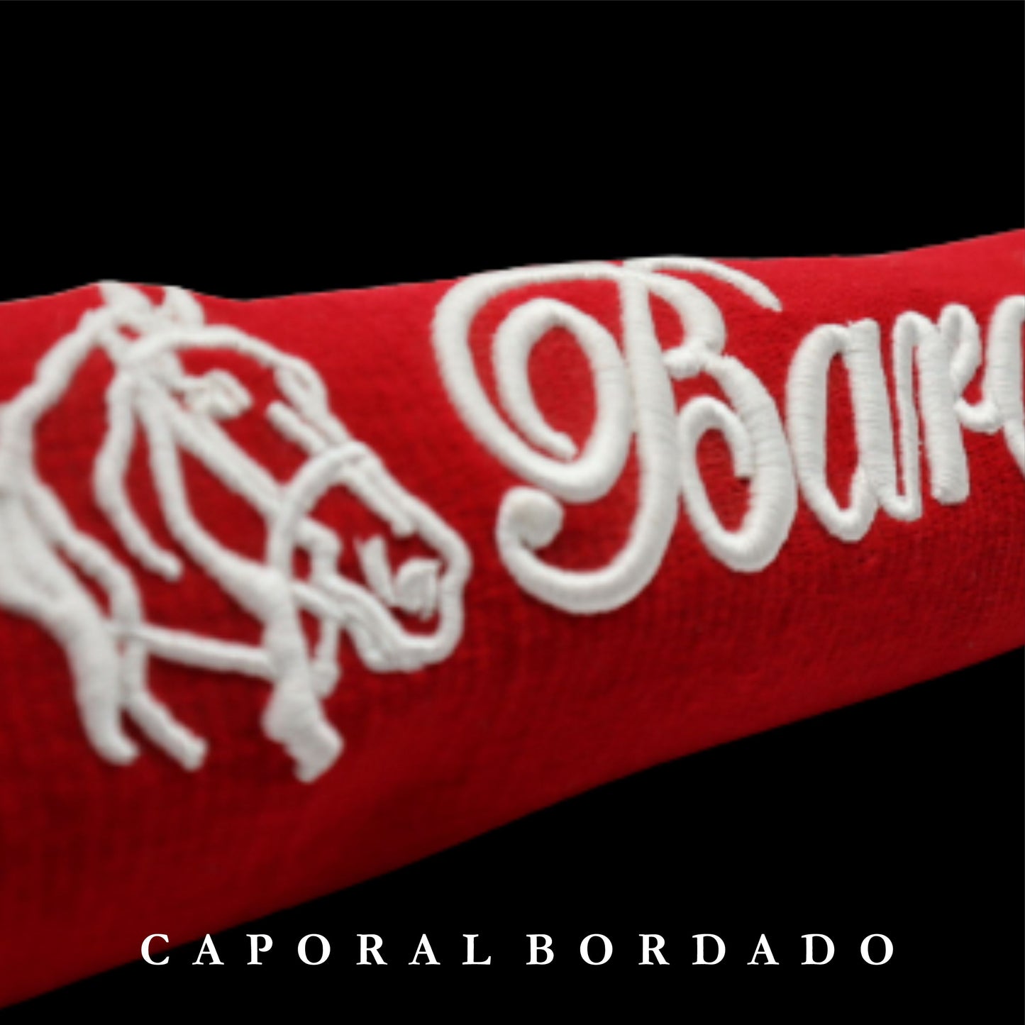 SARAPE CAPORAL PERSONALIZADO ROJO CON BORDADO