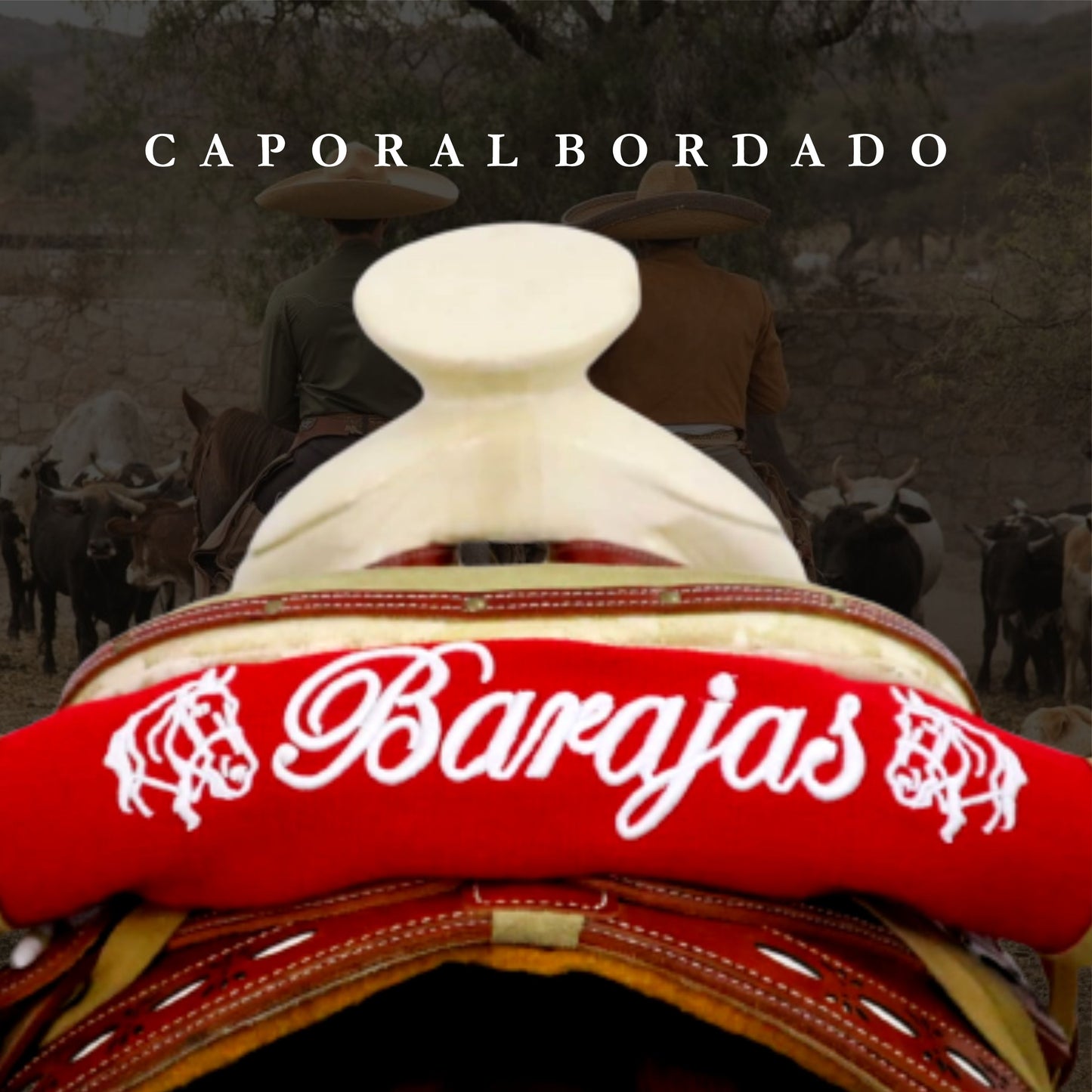 SARAPE CAPORAL PERSONALIZADO ROJO CON BORDADO