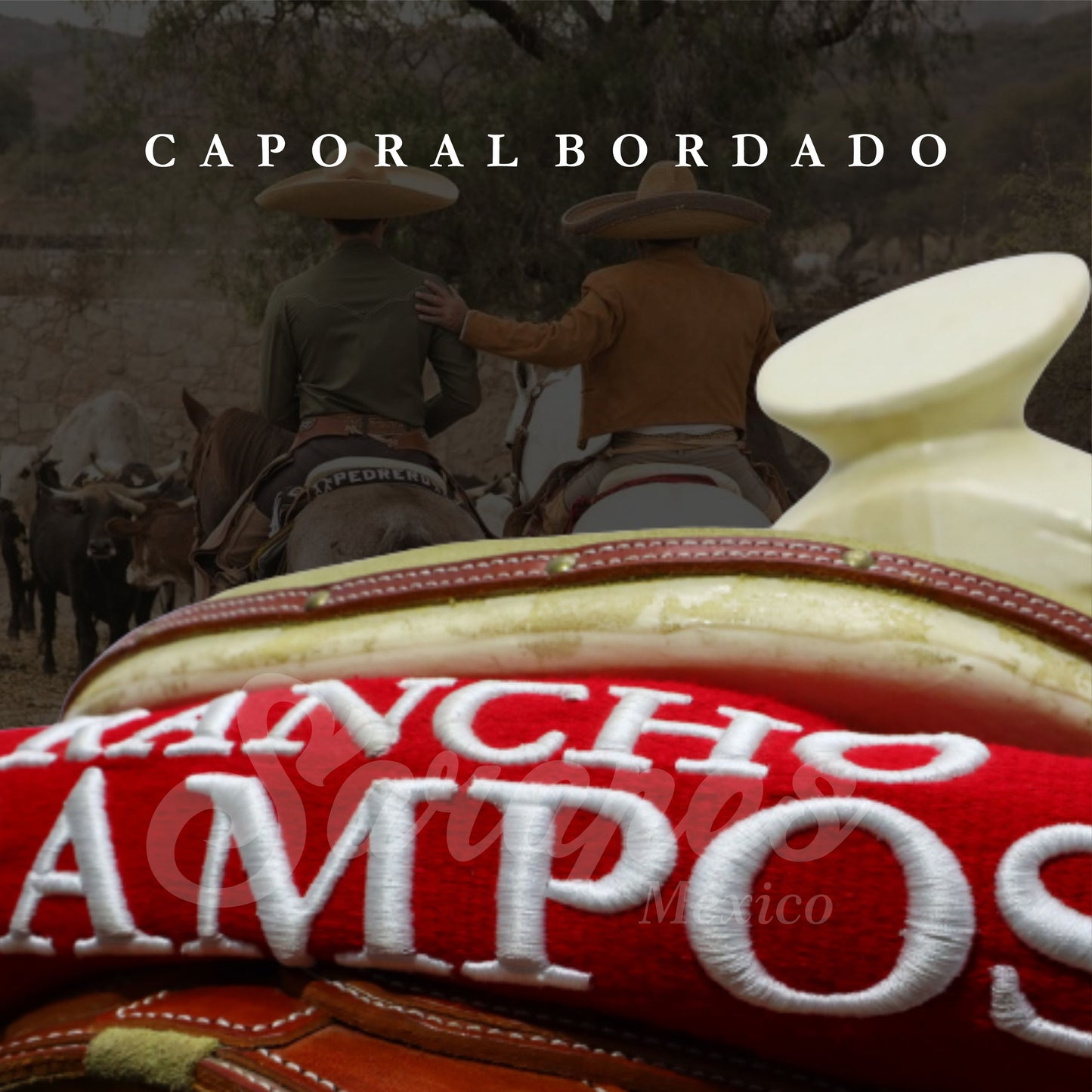 SARAPE CAPORAL PERSONALIZADO CON BORDADO