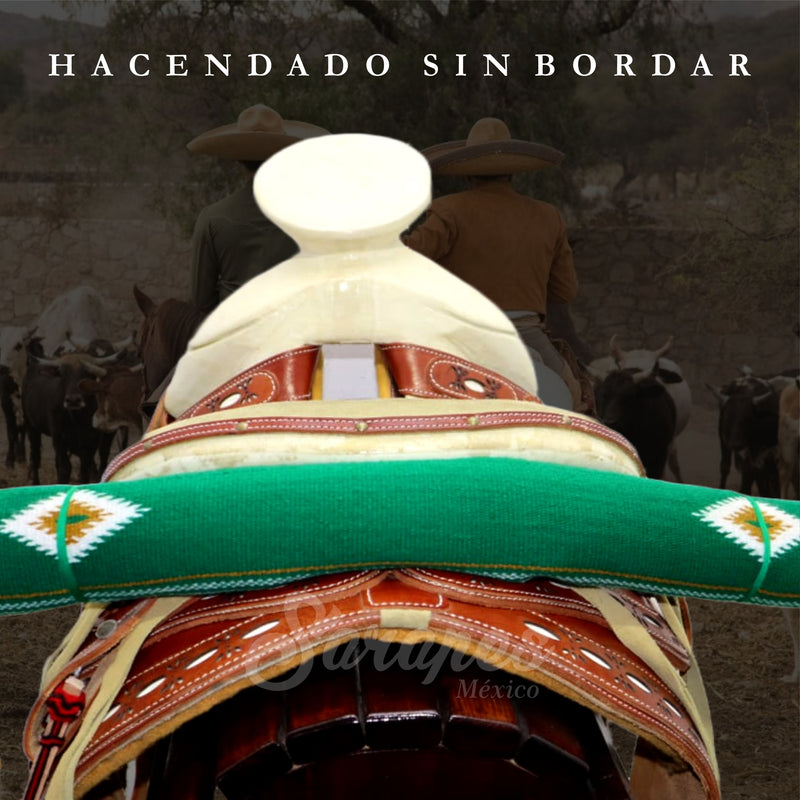 SARAPE CHARRO HACENDADO VERDE (SIN BORDAR)