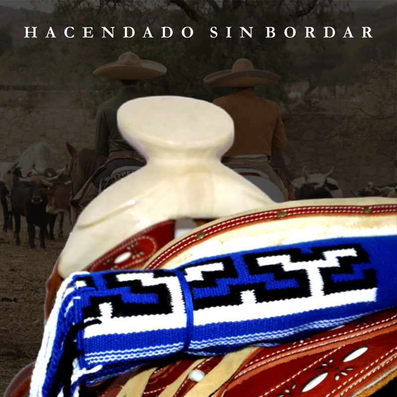 SARAPE CHARRO HACENDADO AZUL (SIN BORDAR)