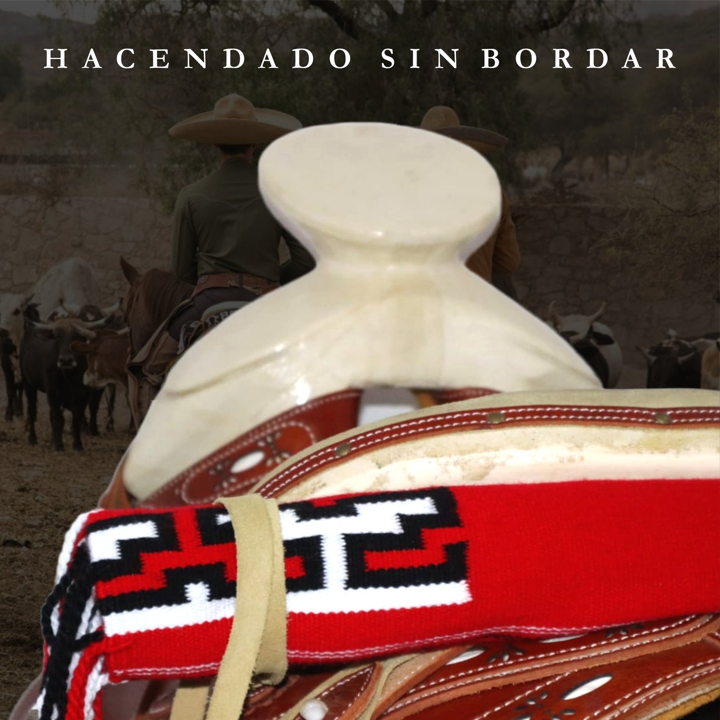 SARAPE CHARRO HACENDADO ROJO (SIN BORDAR)
